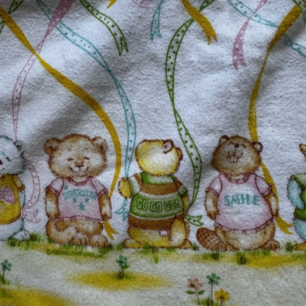 Vintage Dundee Shirt Tales Cotton Flannel Baby Receiving Blanket 25”x39” - Picture 8 of 11